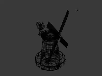  Thaxted Windmill  Low-poly 3D model