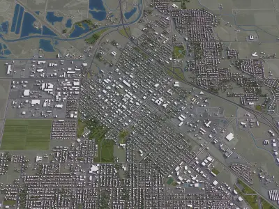 Caldwell Low-poly 3D model