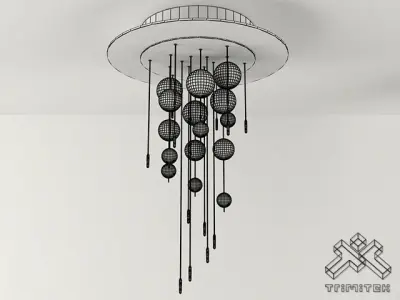 Bubbles 12PLP Lamp 3D model