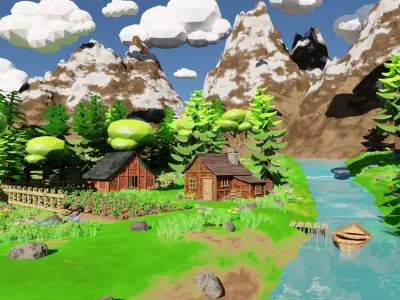 House Near Farm 3D model