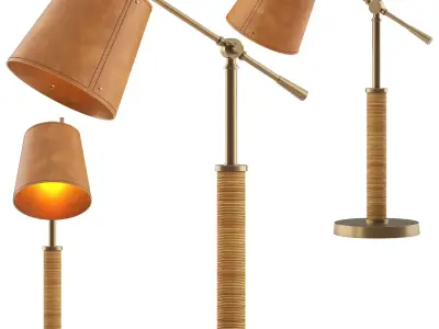 Cognac Hendrick Task Lamp 3D model
