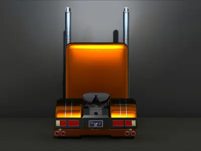 American truck Peterbilt custom File STL for 3D Printer 3D print model