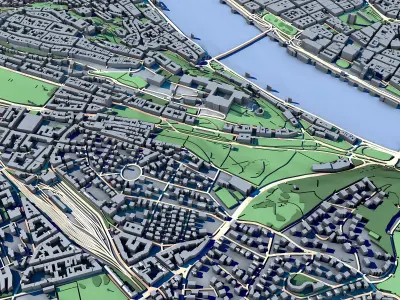 Cityscape Budapest Hungary 3D model