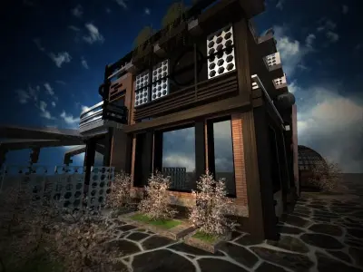 Villa at the mountain  3D model