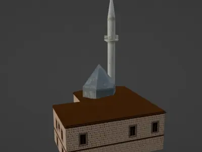 Karatay Madrasah Isa Mosque Semsi Tebrizi Mosque Pack Low-poly 3D model