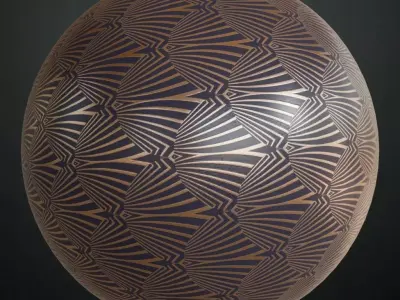 Two Wallpaper ArtDeco PBR Seamless Texture