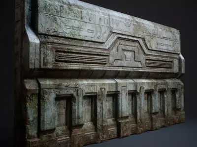 scifi walls set 1 - 50 items 3D model