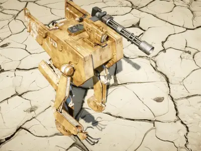 D Walker Robot 3D model