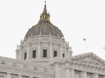 San Francisco City Hall Low-poly 3D model