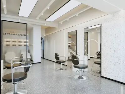 Complete Barbershop Furniture Tools Kit 3D model