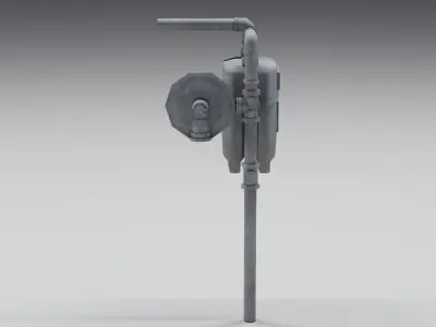 Gas Meter Low-poly 3D model