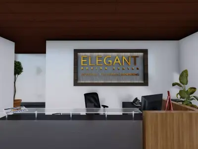 Lobby for Company Hotel Bank  3D model