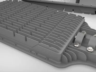 Industrial Street Lamp Free 3D model