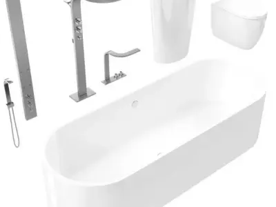 Bathroom Set Fixture 3D model