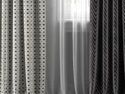 Curtain Set 322 3D model