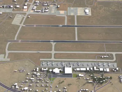 Niamey - Diori Hamani Airport - NIM Low-poly 3D model