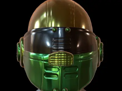 Helmet plastic mask Low-poly 3D model Low-poly 3D model