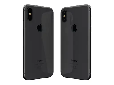 Apple iPhone XS Space Gray Low-poly 3D model