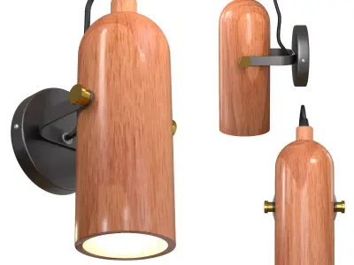 CWS142 WOODEN BEDSIDE LAMP 3D model