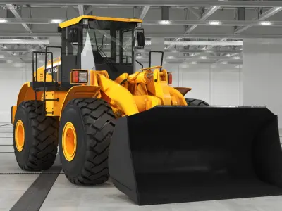  Front End Wheel Loader Rigged for Cinema 4D 