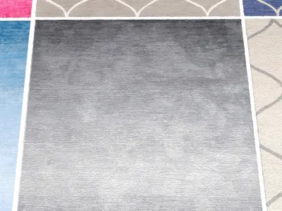 Carpet collection 2 different colors and patterns 3D model