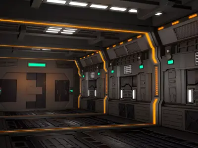 Sci Fi Interior Corridor  3D model