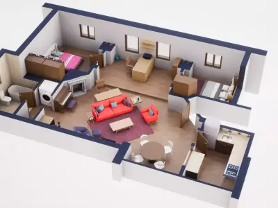 HIMYM Ted Mosby Apartment 3D model