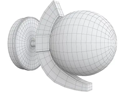 REEDWAY WALL MOUNT SEMI FLUSH MOUNT Low-poly 3D model