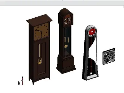 21 Models Clock Revit 2015 3D model