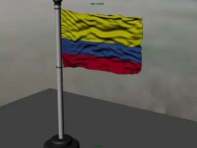 Colombia flag 3D model