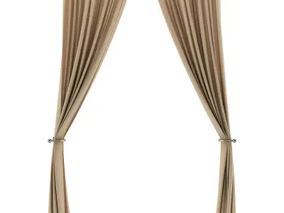 Beige Curtains 3D model