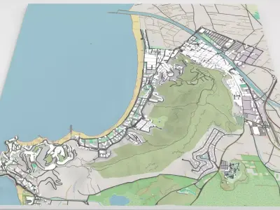 Cityscape Cullera Spain 3D model