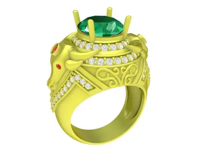 Classic Halo Diamond Ring 3D Model 4181 3D print model