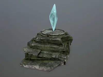 Crystal Ruin Gate Low-poly 3D model