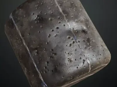 Smooth Pale Matte Surface with Scratches PBR Seamless Texture