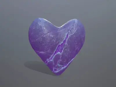 Broken Heart 13 Low-poly 3D model