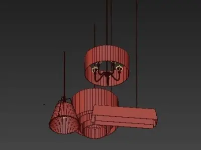 Tiered Drum Pendant Large 3D model