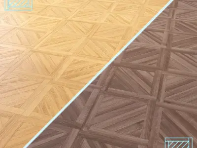 Parquet - Laminate - Wooden floor 2 in 1 Low-poly 3D model 198