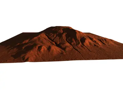 desert terrain pack Low-poly 3D model