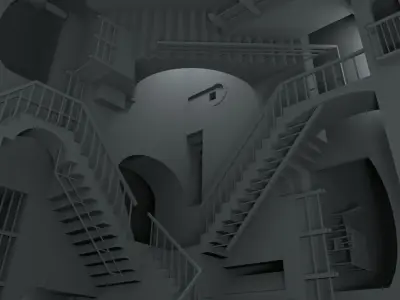 Escher Relativity 3D Model 3D model