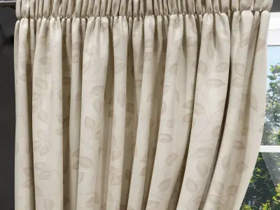 Elegant curtain 3D model