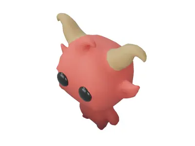 Devil Monster V1 001 Low-poly 3D model