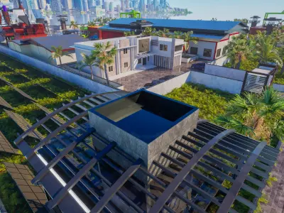 Port Facility Industrial Park 3D model