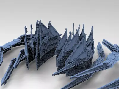 Sci-Fi Ocean Tech ship 12 3D model