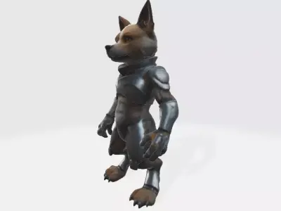 humanoid robotic dog 3D model