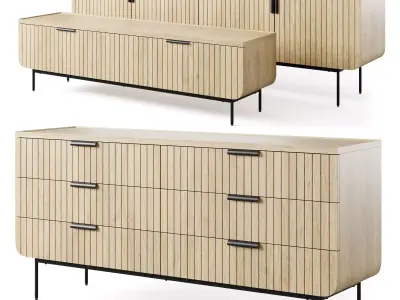 Chest of drawers Boldin by MAISONS DU MONDE 3D model