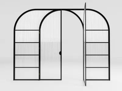 glass arch door 3D model