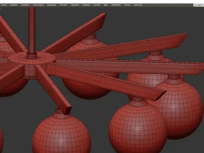 Corbett Astra Chandelier Low-poly 3D model