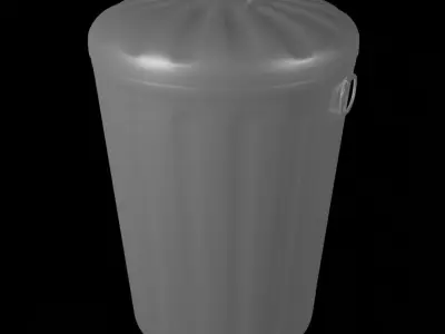 Outdoor Trash Can 3D model