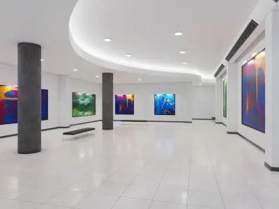 Art Museum Gallery Interior 3 Low-poly 3D model